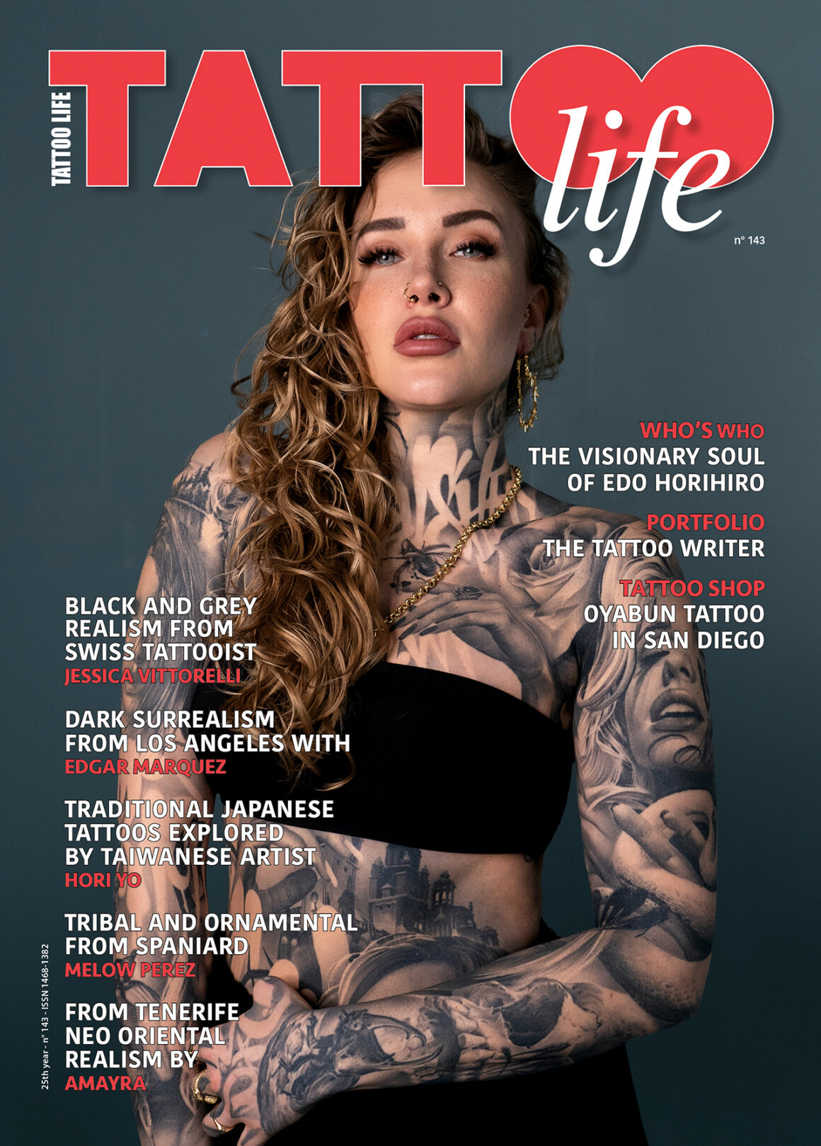 Cover Tattoo Life Magazine 143 July/August 2023