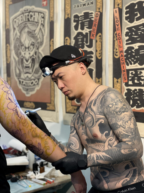 Derek Yip, tattoo artist, Lausanne tattoo convention, October 2022 @tattooderekyip