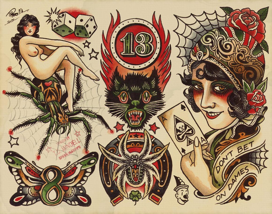 Theo Mindell Dont Bet on Dames, Spider Murphy's Tattoo Flash 3