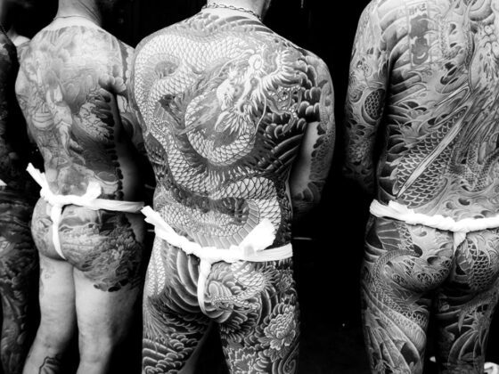 Irezumi meet, on the right back by Horiyoshi , on the left by Horizakura, NYC TAT con 2024 ph Elvia iannaccone Gezlev