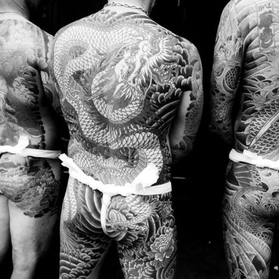 Irezumi meet, on the right back by Horiyoshi , on the left by Horizakura, NYC TAT con 2024 ph Elvia iannaccone Gezlev