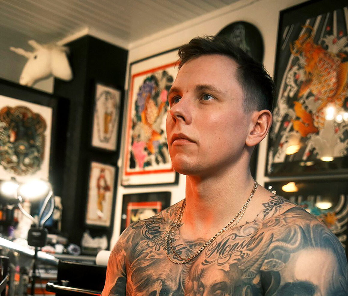 Tattoo artist Christian Boye Larsen, @boyetattoo