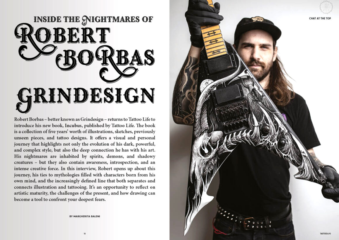 Chat at the top: Robert Borbas (Grindesign) presents Incubus, five years of dark evolution in his new book published by Tattoo Life.
