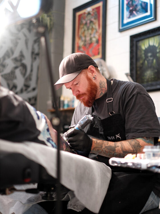 Tattoo artist Troy Slack, @troyslackink