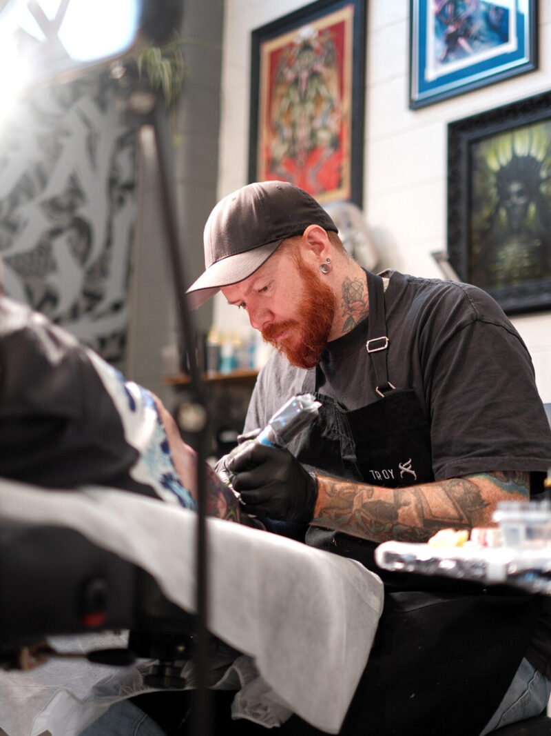 Tattoo artist Troy Slack, @troyslackink