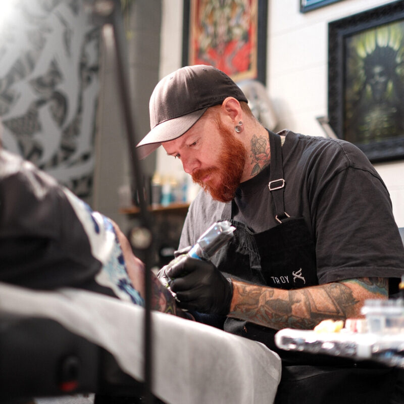 Tattoo artist Troy Slack, @troyslackink