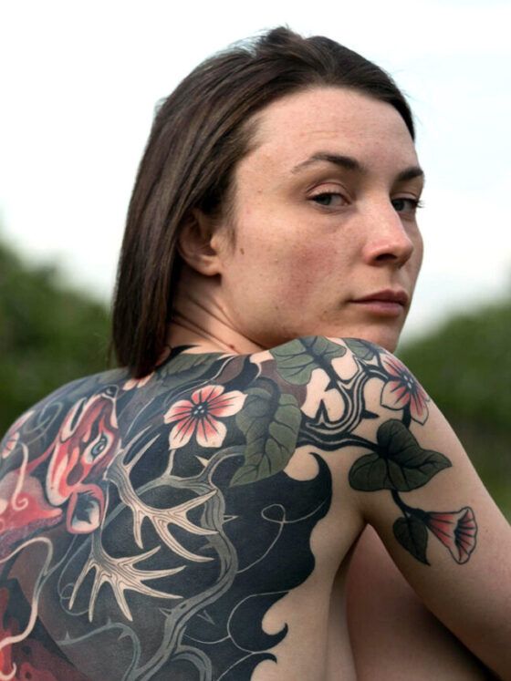 Tattoo model Jennifer Leuschke, @reudigerrufus