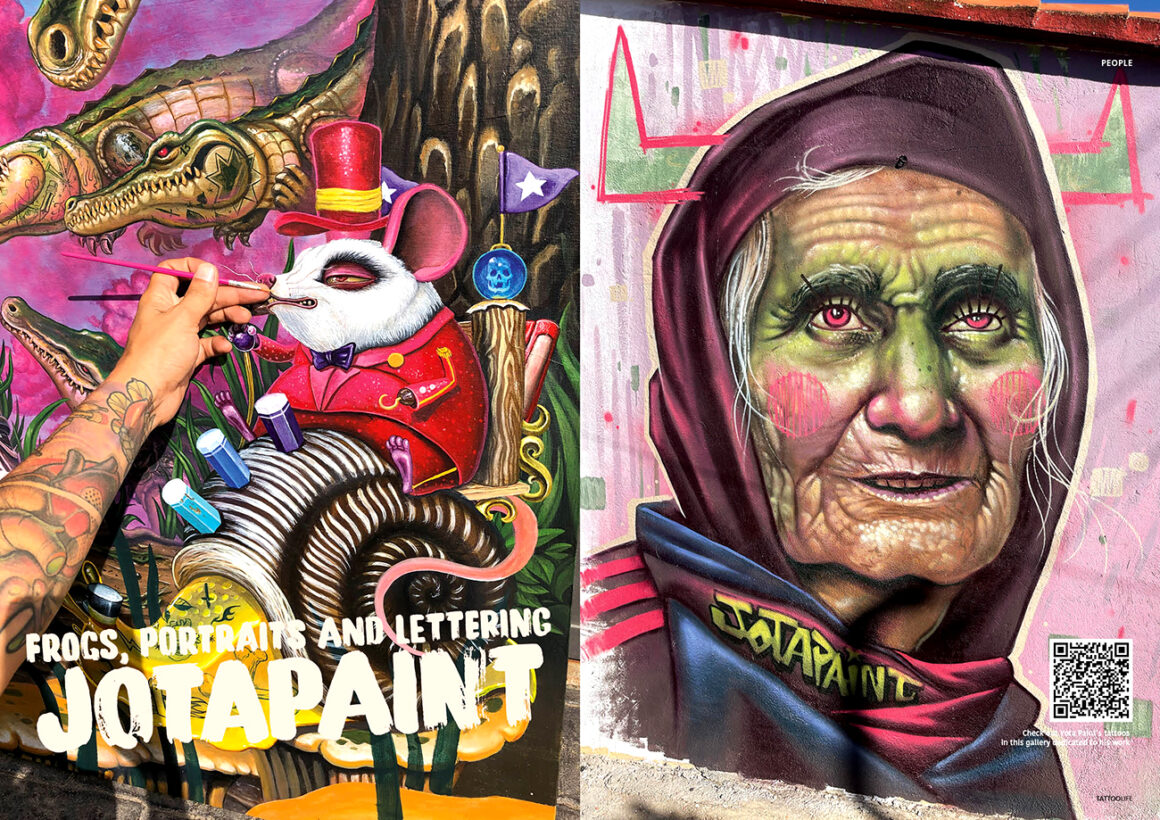 JotaPaint frogs, portraits and lettering