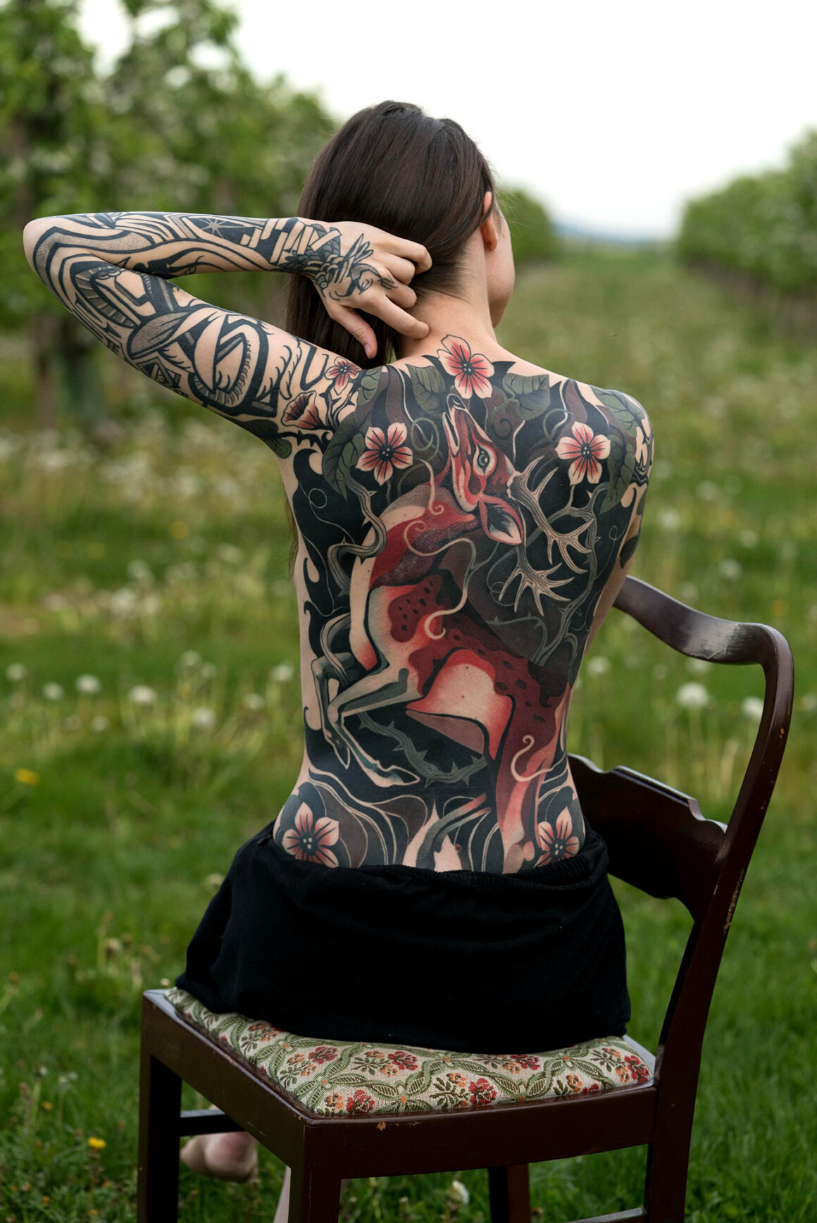 Tattoo model Jennifer Leuschke, @reudigerrufus