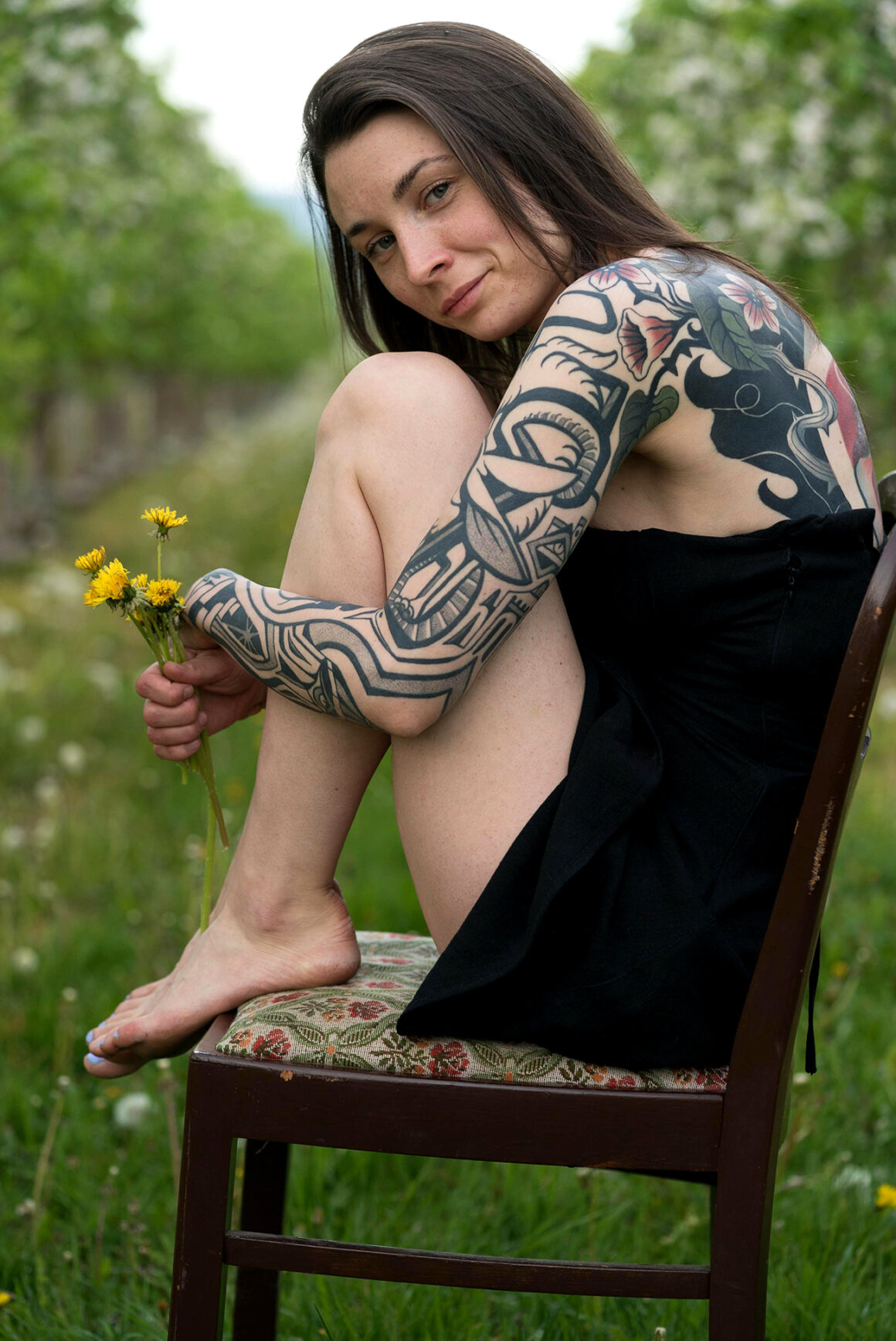 Tattoo model Jennifer Leuschke, @reudigerrufus