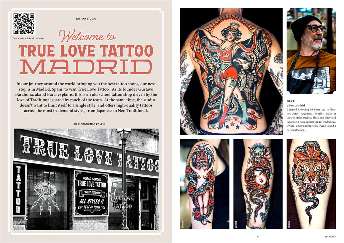 Tattoo shop: welcome to True Love Tattoo, Madrid