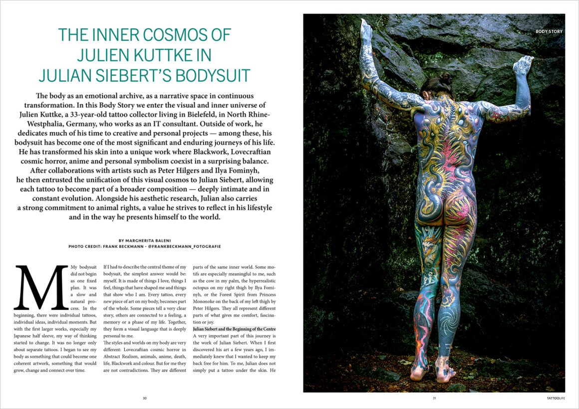 Body Story: The Inner Cosmos of Julien Kuttke in Julian Siebert's Bodysuit