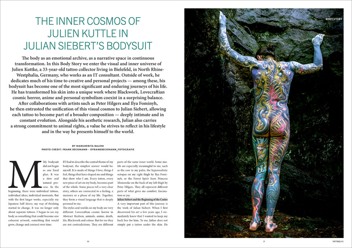 Body Story: The Inner Cosmos of Julien Kuttke in Julian Siebert's Bodysuit