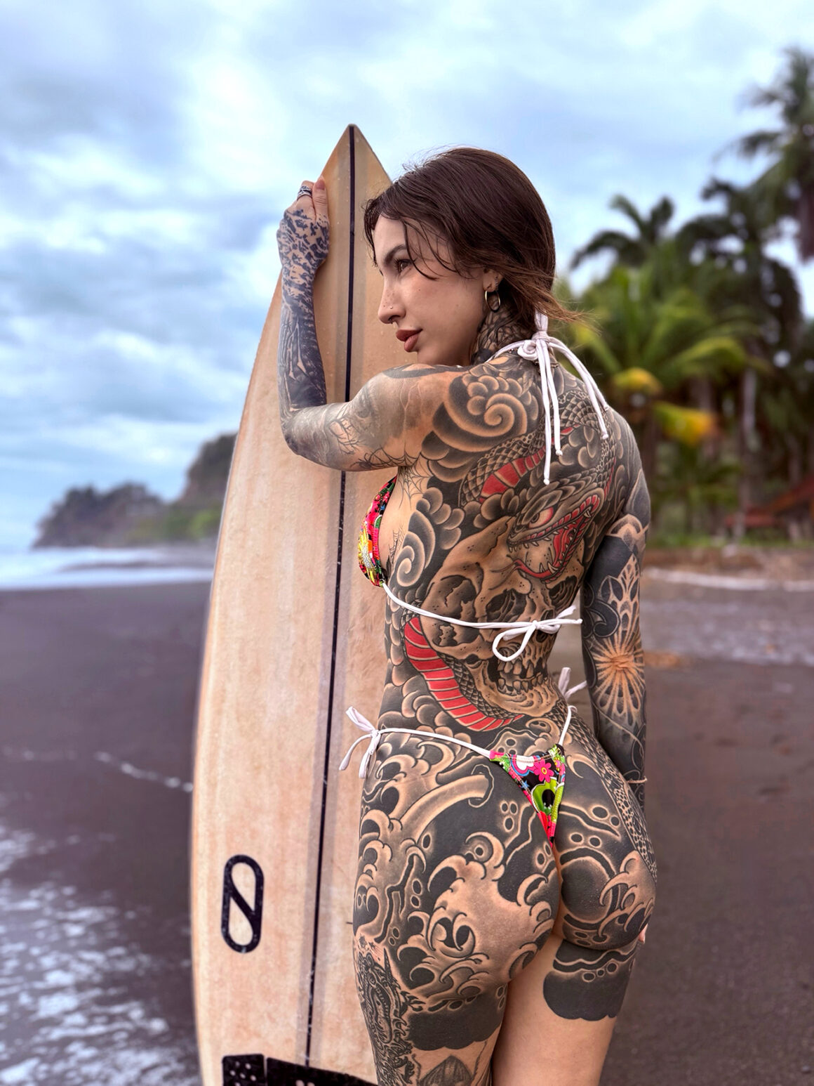 Tattoo model Celia Krigare, @krigare_tattoo