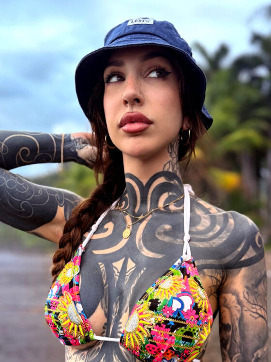Tattoo model Celia Krigare, @krigare_tattoo