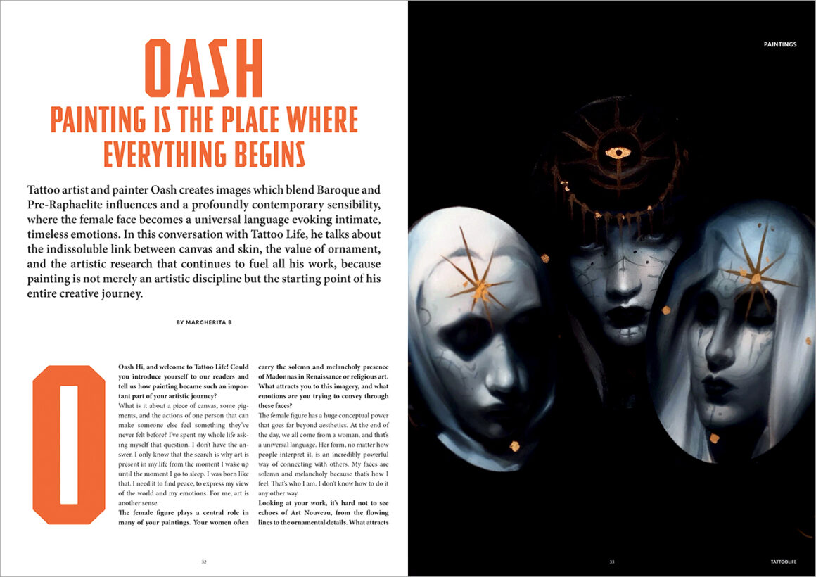 Baroque and Pre-Raphaelite influences in the art of Oash